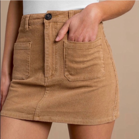 Princess Polly Dresses & Skirts - Tan Corduroy Skirt